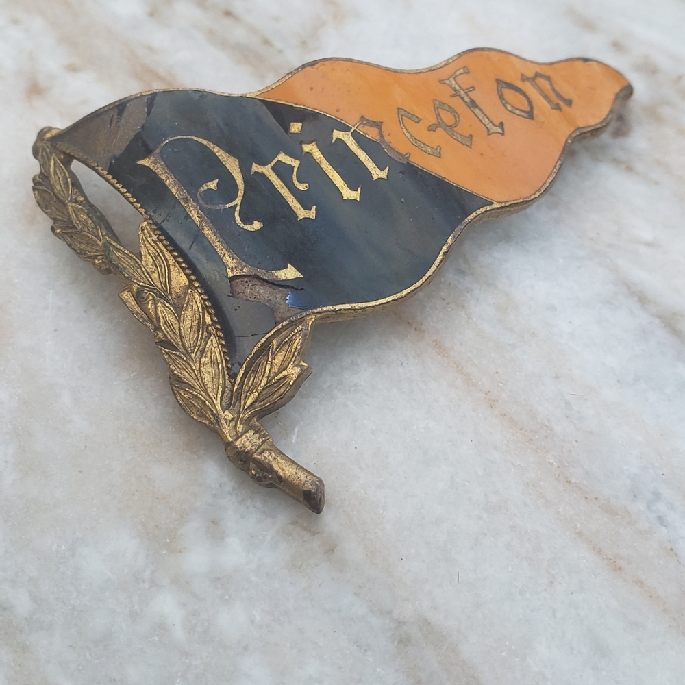 Victorian Era Princeton Penant Enamel Brooch - Picture 7 of 13